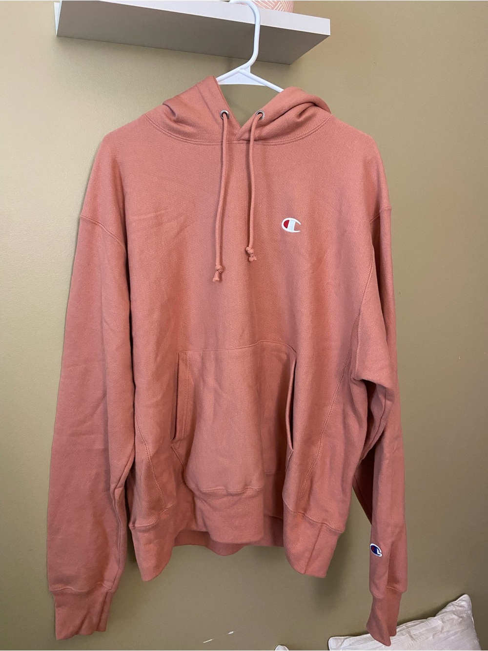 Champion Men's Crewneck Hoodie - Dusty Rose Pink